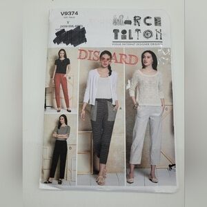 🧵4/$20🧵 Vogue V9374 Pants Sewing Patterns Uncut Size XS - S - M DIY Supplies